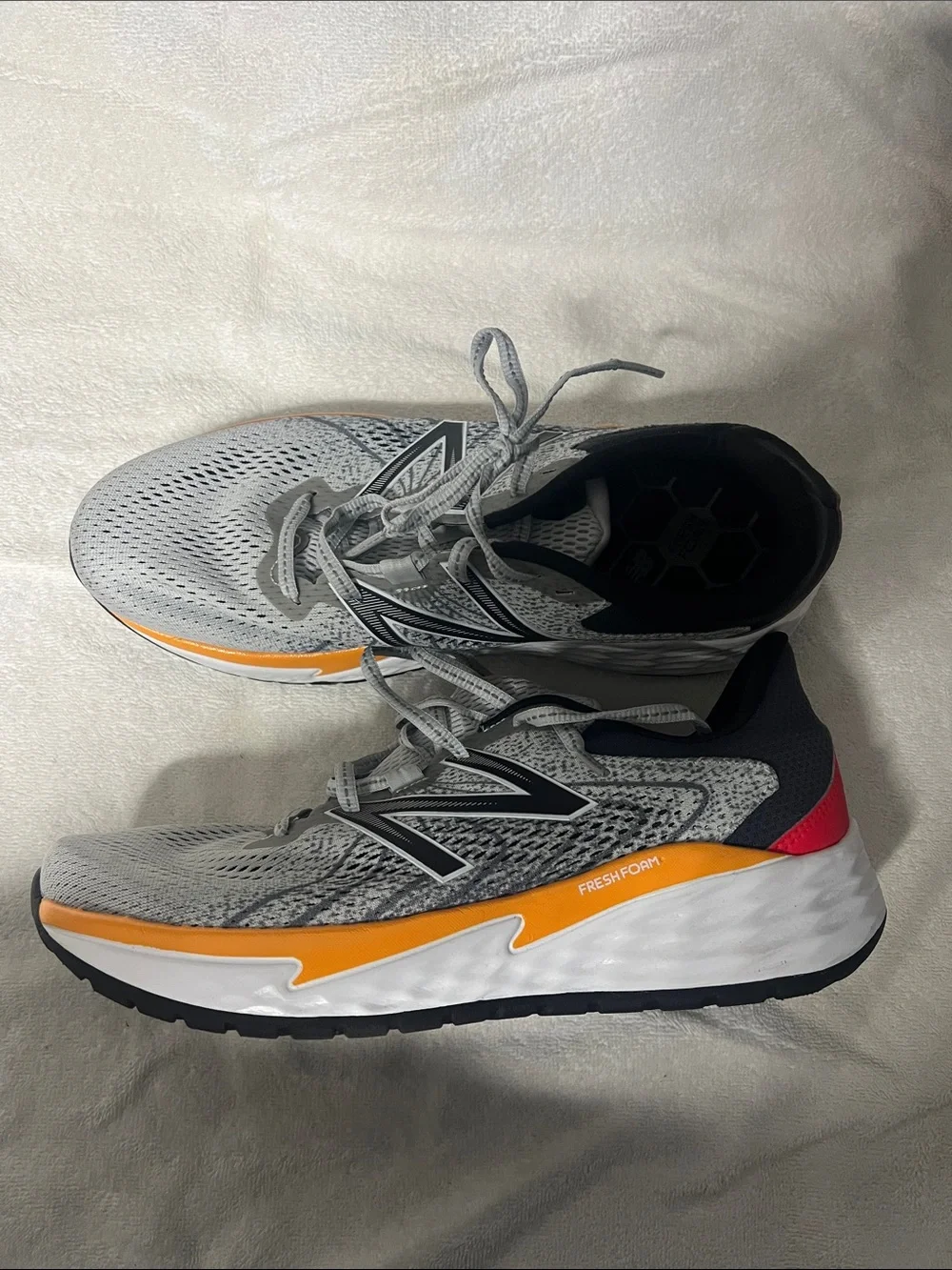 New Balance Gray, Orange & Pink Fresh Foam Running Shoes - Picture 1 of 1